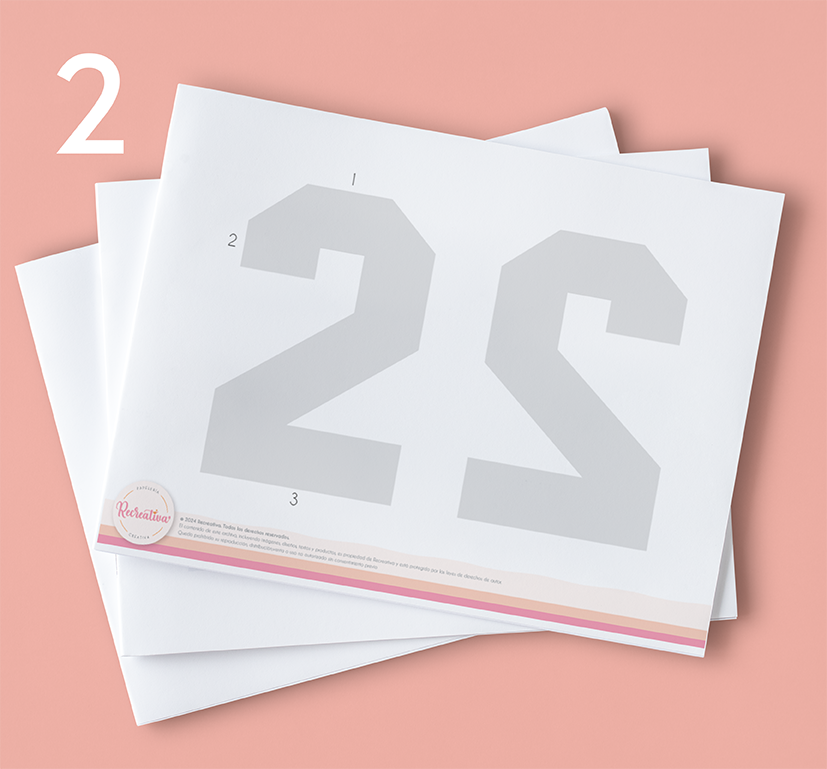 Molde editable “2”