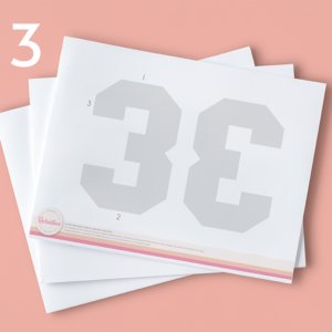 Molde editable “3”