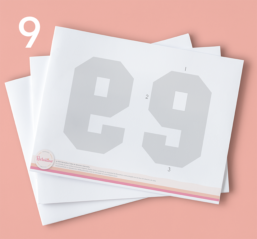 Molde editable “9”