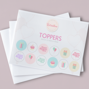 Toppers de feliz cumpleaños para imprimir gratis