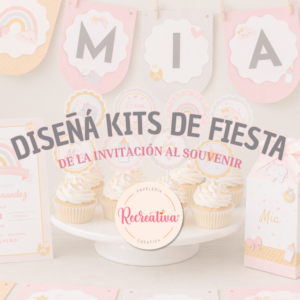 kit de fiesta personalizados completo, invitación de kit de fiesta personalizado, toppers cupcakes, papelería creativa, banderín decorativo personalizado, milkbox souvenir personalizada
