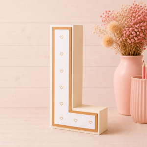 Molde de letra 3D imprimible gratis para papelería creativa Recreativa