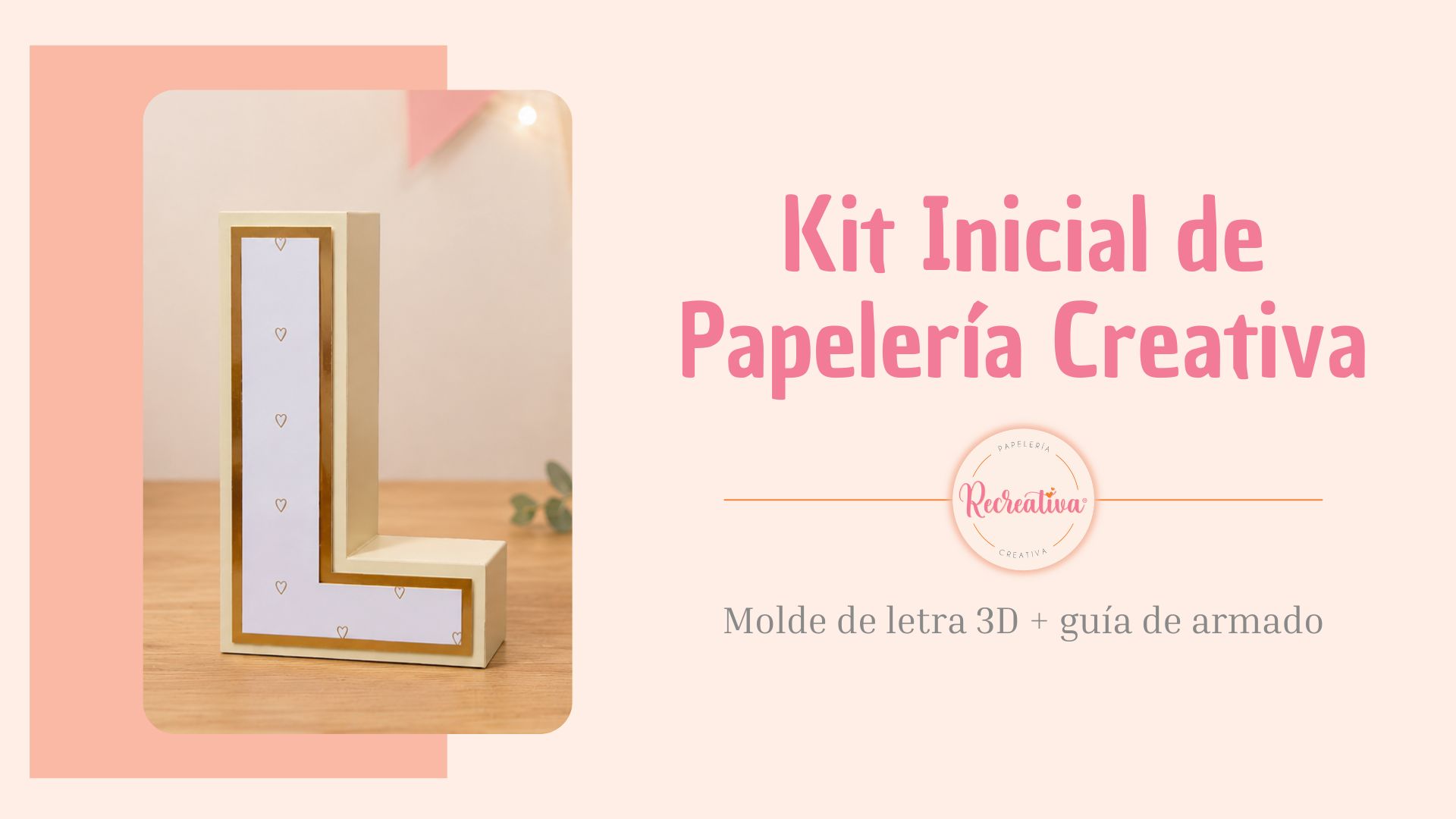Letra 3D personalizada realizada en papel