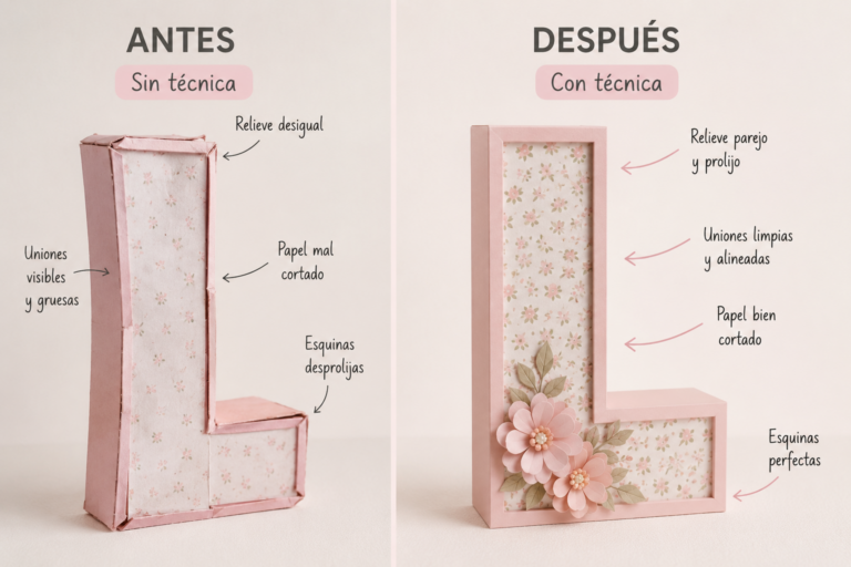 Errores comunes al hacer letras 3D en cartón
