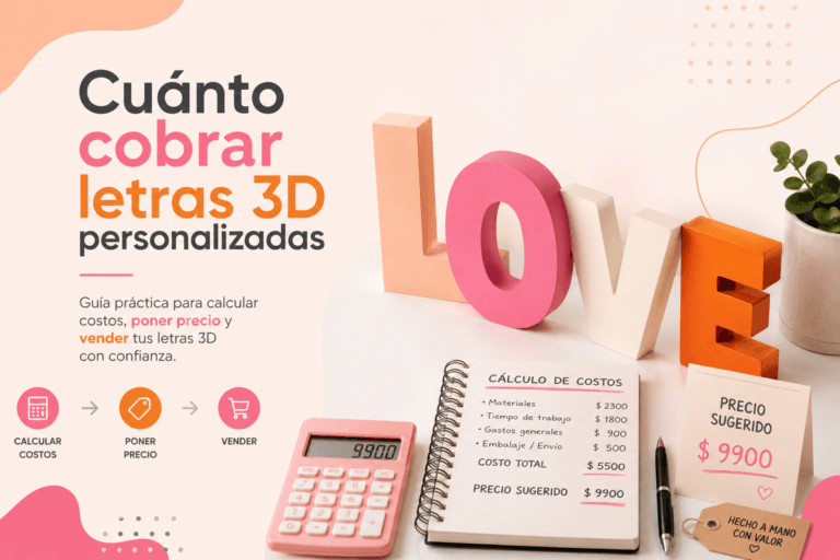 Cuánto cobrar letras 3D personalizadas para decoración de eventos