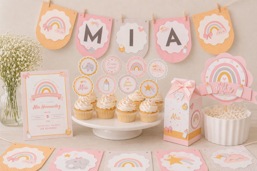 Productos de papelería creativa para vender desde casa como letras 3D, piñatas y decoración para fiestas